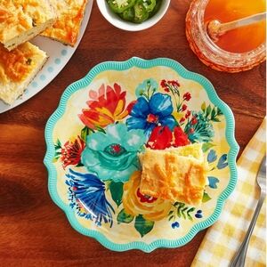 The PIONEER WOMAN Delaney Melamine Salad Plate - teal